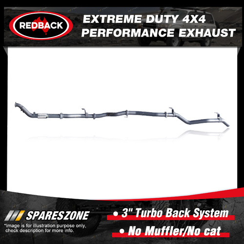 Redback Performance Exhaust No Resonator No cat for Toyota Landcruiser 79 1VDFTV