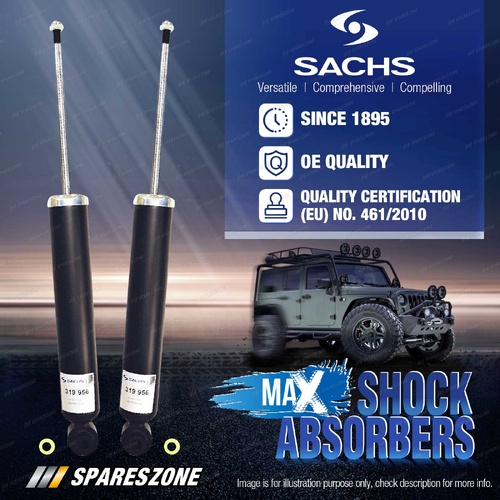 2 x Rear Sachs Max Shock Absorbers for Ford Everest UA SUV 3.2 07/2015-05/2022
