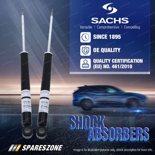 2 x Rear Sachs Shock Absorbers for Nissan March K12 BK12 72kw 03/2007 - 06/2010