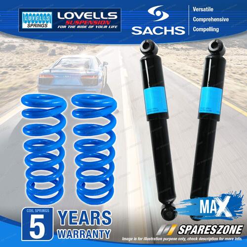 Rear Sachs Max Shock Absorbers Lovells Raised Springs for Jeep Cherokee KJ 02-08