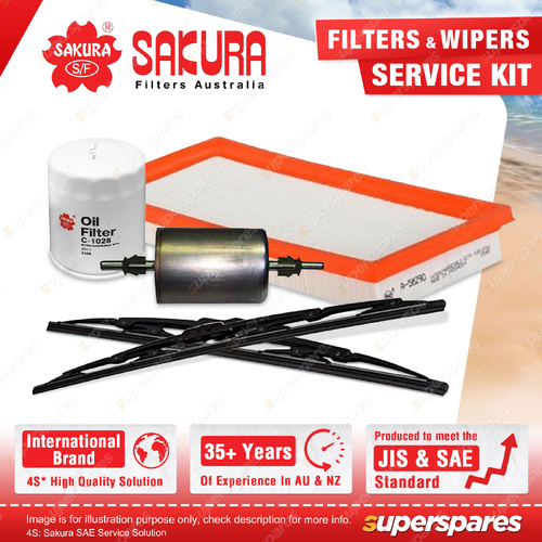 Sakura Front Wiper Blades & Filter Service Kit for Proton Persona CM 1.6L 08-On