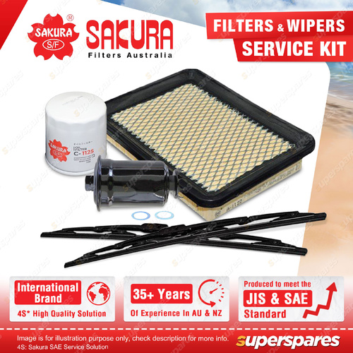Sakura Front Wiper Blades & Filter Service Kit for Toyota Camry SV11 SV21 2.0L