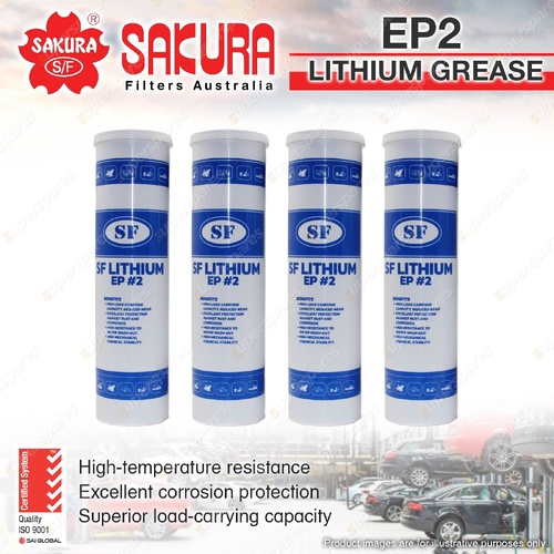 4 x Sakura SF EP2 Lithium Grease Blue Automotive & Industrial Lubricant 450g