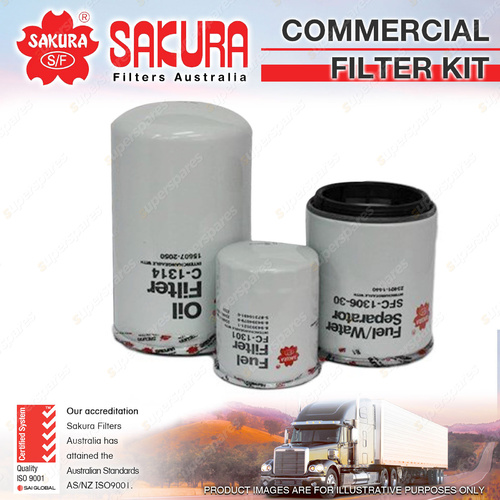 Sakura Commercial Filter Kit for Hino FD2J FG1J GD1J GH1J J08CTG J08CF RK260