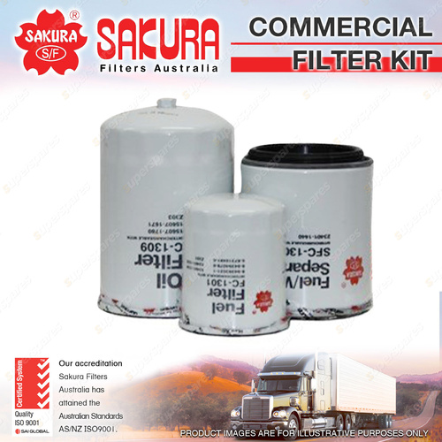 Sakura Commercial Filter Kit for Hino FC3J J07CB Premium Quality Brand New