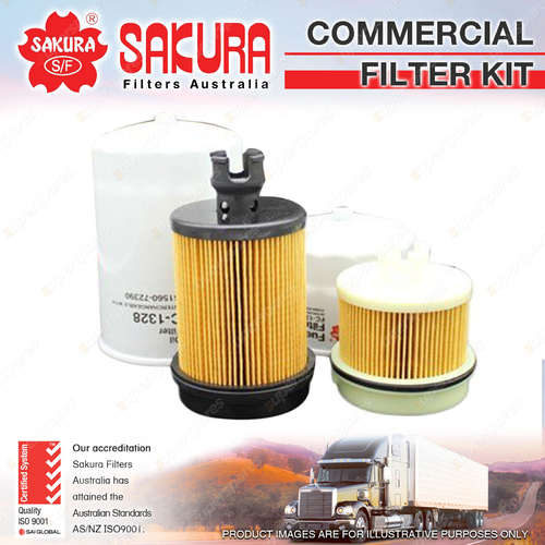 Sakura Commercial Filter Kit for Hino XZU605R XZU655R XZU700R XZU720R XZU730R