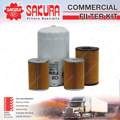 Sakura Commercial Filter Kit for Isuzu FSR32 6HE1 FSR33 6HH1 Premium Quality