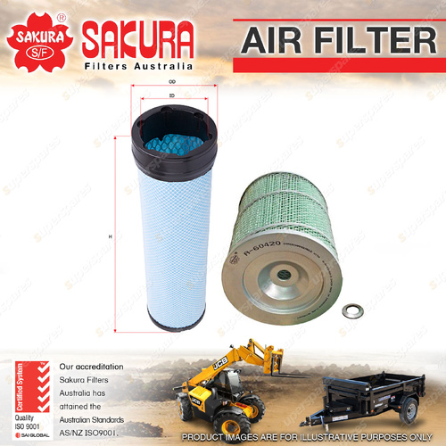 Inner Outer Air Filter for Kubota M ME SVL 95 100 105 110 5091 5101 8200 9000