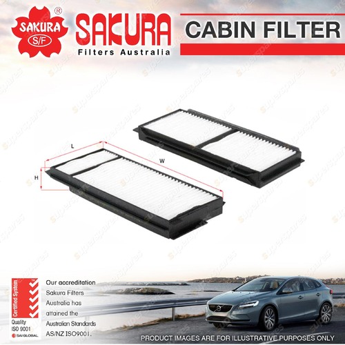 Sakura Cabin Filter for Mazda Mazda3 BK 2.0L 2.3L 4Cyl Includes 2 Filters