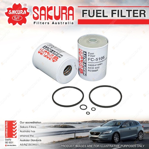 Sakura Spin-On Fuel Filter for Citroen BX C25 XM CX Visa 4Cyl Diesel 1981-2000