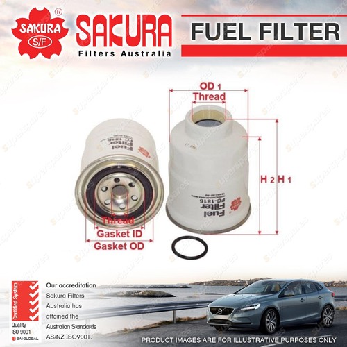 Sakura Fuel Filter for Nissan Navara D22 D40 Turbo Diesel 4Cyl 2.5L 2006-On