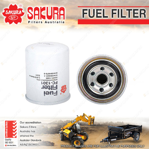 Sakura Spin-On Fuel Filter for Kubota SVL95-2 3.8L V3800-TIEF4 I4 8V 2017-On