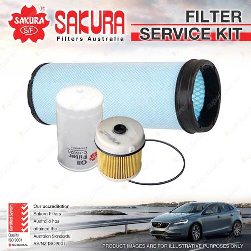 Sakura Oil Air Fuel Filter Service Kit for Isuzu F Series Frr600 Frr600S FRR34