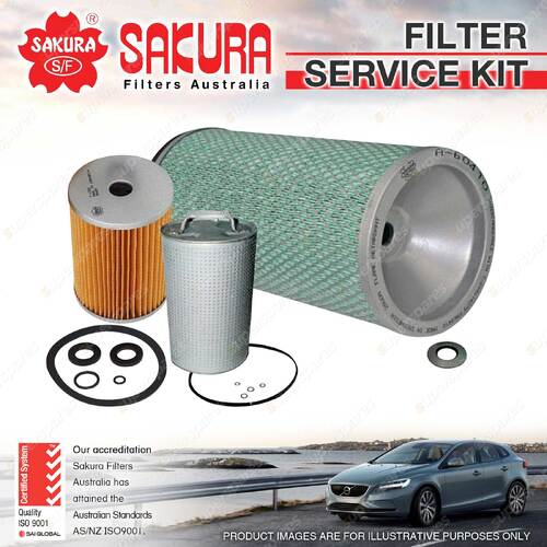 Sakura Oil Air Fuel Filter Service Kit for Isuzu F Series Ftr11 FTR11 FVR126
