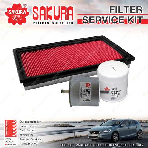 Sakura Oil Air Fuel Filter Service Kit for Nissan 280C Skyline R30