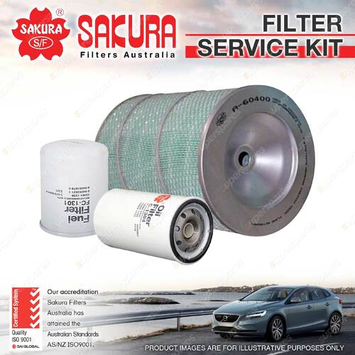 Sakura Oil Air Fuel Filter Service Kit for Hino Ff192 Ff193 Ff197 Fg193 Fg197