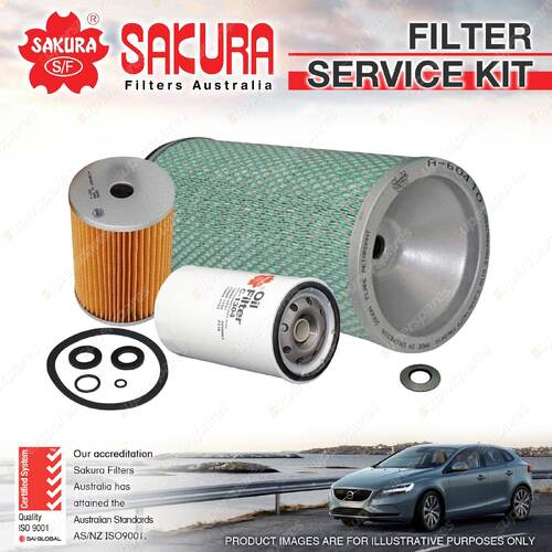 Sakura Oil Air Fuel Filter Service Kit for Hino Ranger 5Z FT1JG 4WD 8 FF1 8Z JT1