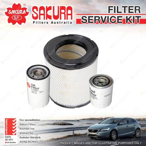 Sakura Oil Air Fuel Filter Service Kit for Hino Dutro 5000 5500 6500 XZU404 414