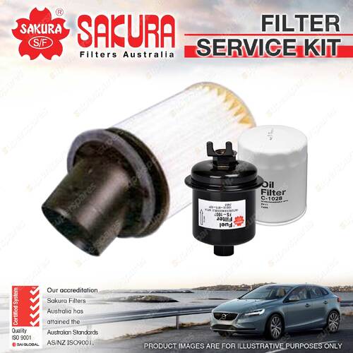 Sakura Oil Air Fuel Filter Service Kit for Honda Integra DC 1993-2004
