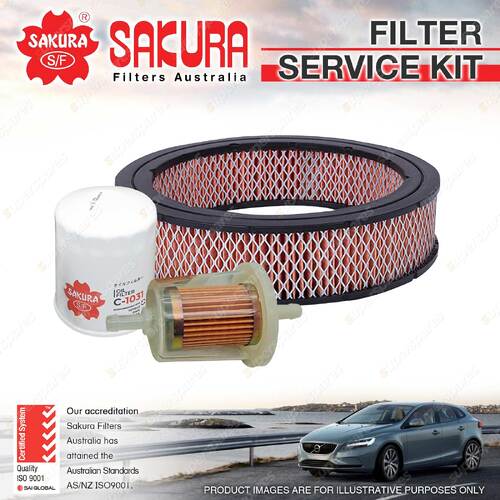 Sakura Oil Air Fuel Filter Service Kit for Chevrolet Truck L U V Petrol