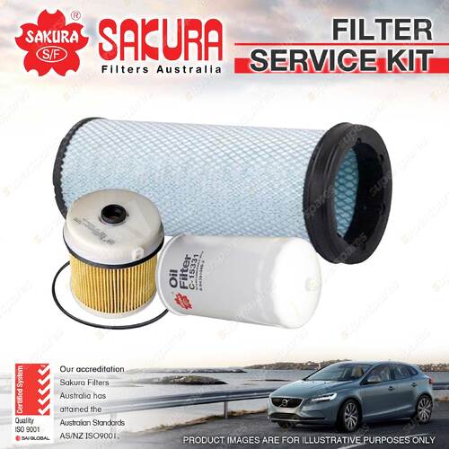 Sakura Oil Air Fuel Filter Service Kit for Isuzu F Ser. Fvd1000 Fvl1400 Fvm1400