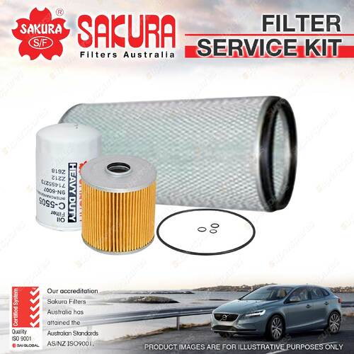 Sakura Oil Air Fuel Filter Service Kit for Isuzu F Series Fvr950 Fvy Fvz 1400 23