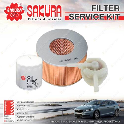 Sakura Oil Air Fuel Filter Service Kit for Toyota Toyoace RY31 RY32 1979-1985