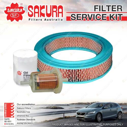 Sakura Oil Air Fuel Filter Service Kit for Ford Fairlane 302 351 1974-1978