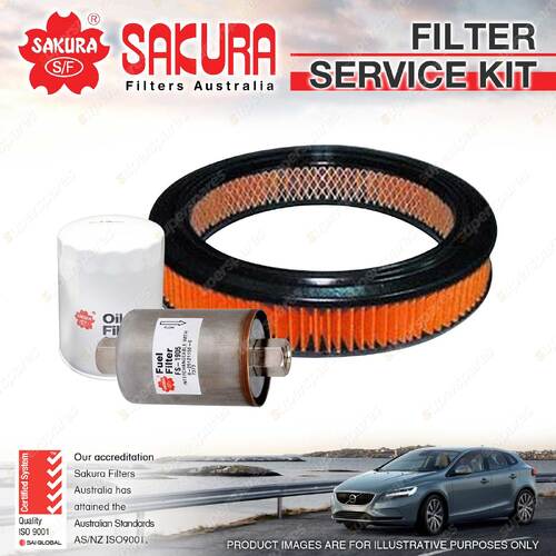 Sakura Oil Air Fuel Filter Service Kit for Ford Fairlane NC Falcon EB CFi