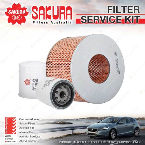 Sakura Oil Air Fuel Filter Service Kit for Holden Jackaroo UBS21 1981-06/1984