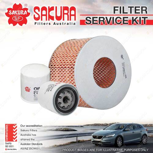 Sakura Oil Air Fuel Filter Service Kit for Holden Jackaroo UBS55 07/1988-04/1992