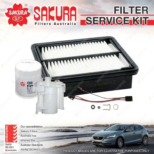 Sakura Oil Air Fuel Filter Service Kit for Honda Jazz GE 03/2013-07/2014