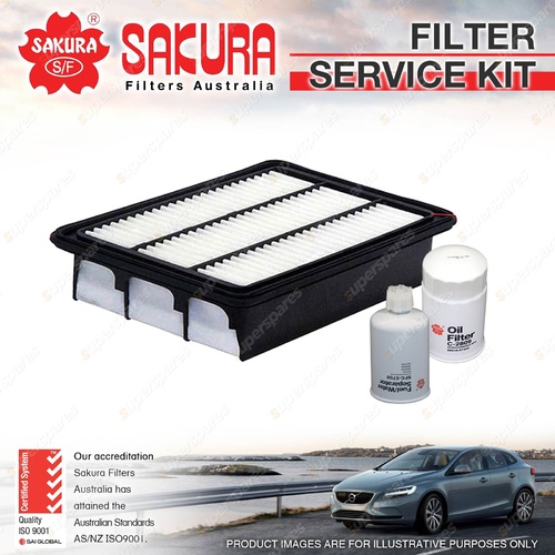 Sakura Oil Air Fuel Filter Service Kit for Hyundai Santa Fe CM 09/2006-10/2009
