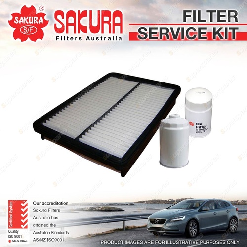 Sakura Oil Air Fuel Filter Service Kit for Hyundai Santa Fe CM 2.2L 2009-2009