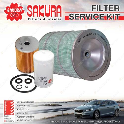 Sakura Oil Air Fuel Filter Service Kit for Isuzu F Series Ftr850 FTR33 96-1999
