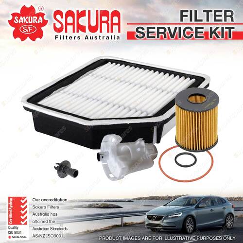 Sakura Oil Air Fuel Filter Service Kit for Lexus Gs350 GRS196R 08/2005-2011