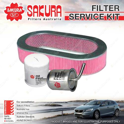 Sakura Oil Air Fuel Filter Service Kit for Nissan Patrol RX 1994-1998