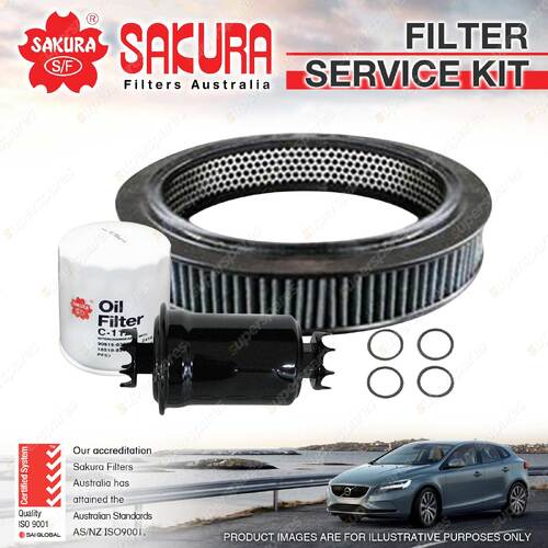 Sakura Oil Air Fuel Filter Service Kit for Suzuki Vitara SV420 SWB 4/1998-4/2000