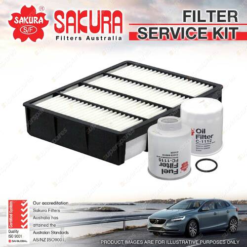 Sakura Oil Air Fuel Filter Service Kit for Toyota Hilux Surf 1992-1997