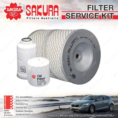 Sakura Oil Air Fuel Filter Service Kit for Toyota Tarago 1983-1988