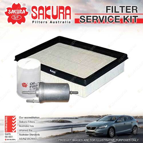 Sakura Oil Air Fuel Filter Service Kit for Volkswagen Golf Mk IV 2001-2003