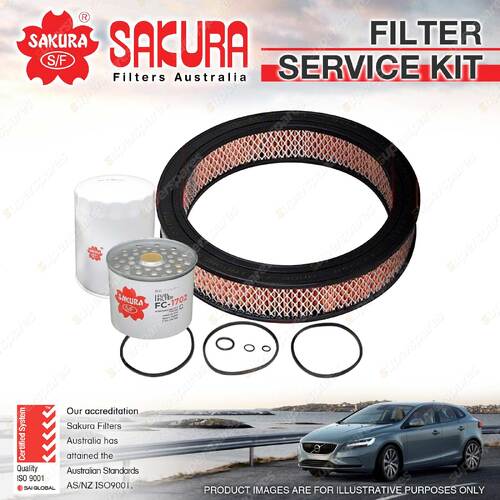 Sakura Oil Air Fuel Filter Service Kit for Volkswagen Passat B1 01/1978-12/1993