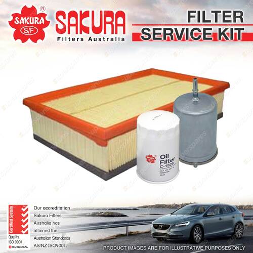 Sakura Oil Air Fuel Filter Service Kit for Volkswagen Transporter T5 AXA 8/04-06