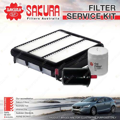 Sakura Oil Air Fuel Filter Service Kit for Eunos 800 TA 2.5L V6 Petrol KL 94-96