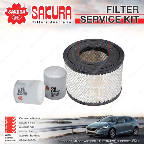 Sakura Oil Air Fuel Filter Service Kit for Holden Rodeo RA 3.0L TD 03/03-01/07