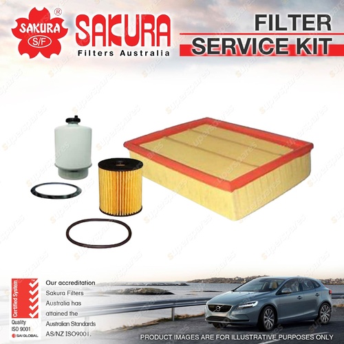 Sakura Oil Air Fuel Filter Service Kit for Ford Transit VM 2.4L TD Euro 3 RWD