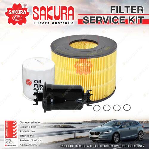 Sakura Oil Air Fuel Filter Service Kit for Toyota Landcruiser Prado RZJ95 Manual