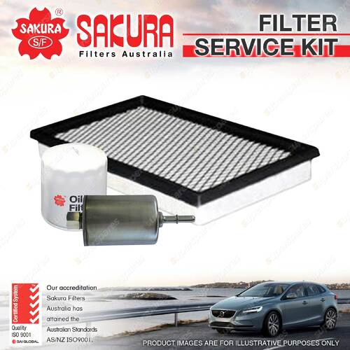 Sakura Oil Air Fuel Filter Service Kit for Ford Fairmont AU AUII AUIII 5.0L V8
