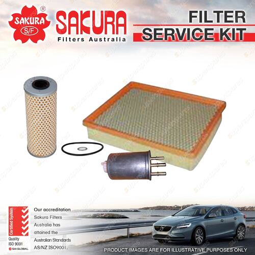 Oil Air Fuel Filter Service Kit for Ssangyong Actyon A200 Kyron D100 Stavic A100