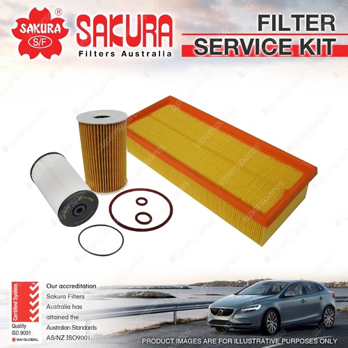 Sakura Oil Air Fuel Filter Service Kit for Volkswagen Caddy 2K Eos 1F Tiguan 5N